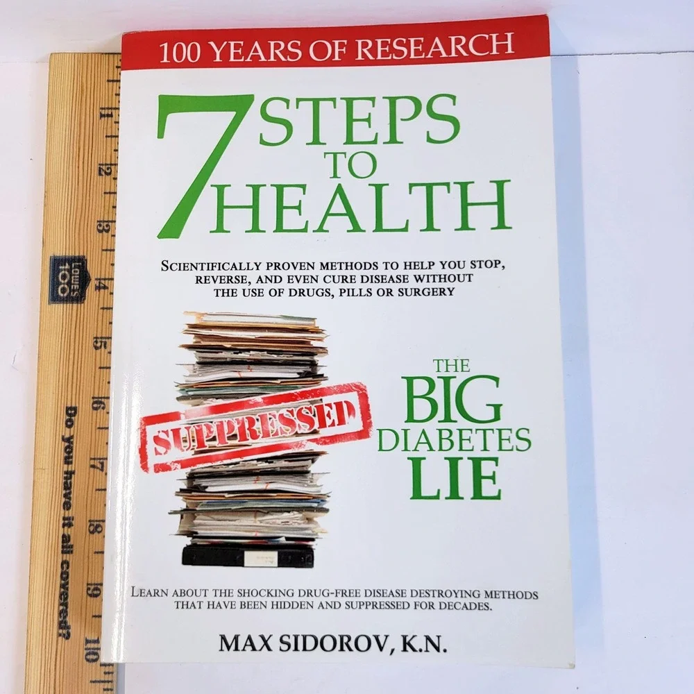 7 Steps to Health The Big Diabetes Lie Wellness Book Paperback Max Sidorov